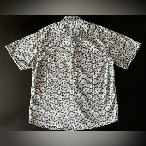THREAD & CLOTH Floral SS Button Down Cotton Shirt sz XXL - Picture 9 of 9